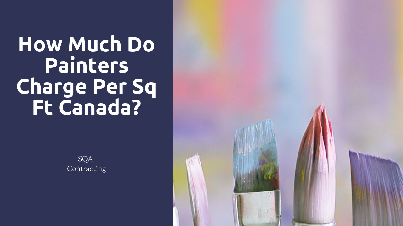 How much do painters charge per sq ft Canada?